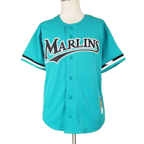 Mitchell & Ness Florida Marlins Andre Dawson 1995 Mens Large Teal Sewn